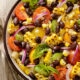 Black Bean Salad with Grilled Corn, Tomatoes, Red Onions,